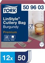 Pochette Tork LinStyle® 1-laags 50st duurzaam bordeaux 509603 - 12 stuks