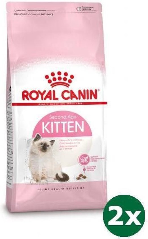 Kitten Brokjes: 20x Kitten Geluk in Elk Knabbeltje 14 Royal canin kitten kattenvoer 2x 2 kg