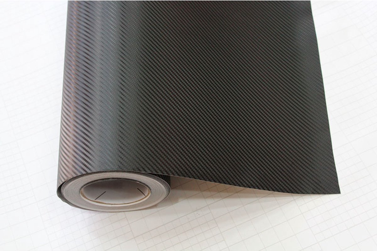 3D Carbon Wrap Folie | Zwart | 150 x 200 cm | Zelfklevend | Carbonfolie | Autowrapfolie