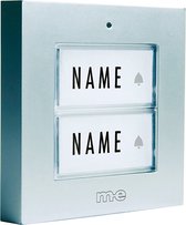 M-E BELL-402-TXS Tweevoudige deurbeldrukker / zender - voor M-E deurbelsysteem -  zilver - 41274