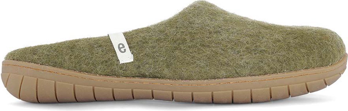 Egos Copenhagen | Dames | Pantoffels | Slipper Moss Green Rubber Sole | Maat 40