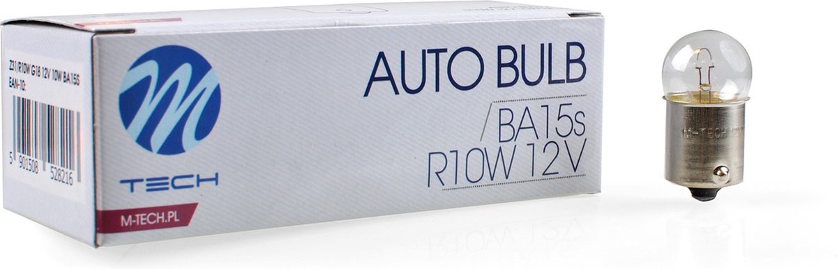 M-Tech R10W 12V 10W - Basic - Helder - 10 stuks