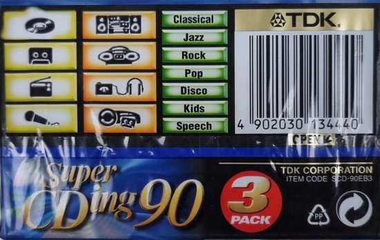Lot de 3 cassettes Type 2 Super position chrome - CD - Musique