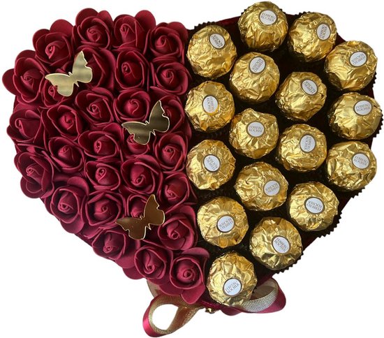Coeur cadeau en chocolat - Raffaello - Cadeau pour la Saint-Valentin - Pour  elle ou