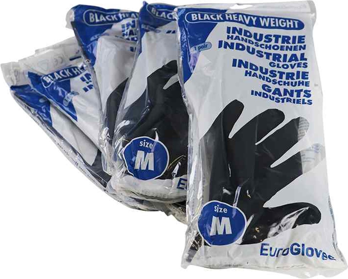 Goedkoopste Eurogloves latex BHW fl zwart M 144pr hands