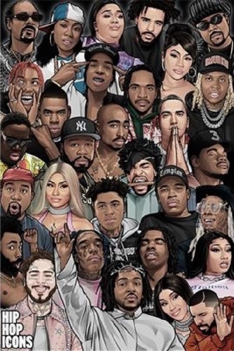 Pyramid Hip Hop Icons - Maxi Poster Multi color