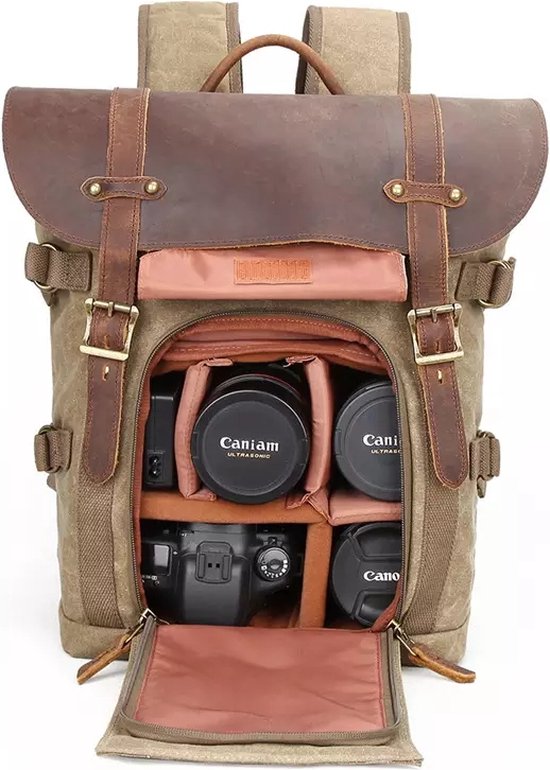 Pedea Cameratas *Fashion* Petrol 17 x 20 x 13 cm (BxHxD) - cameratas voor spiegelreflexcamera's - kleine cameratas - schoudertas voor camera - cameratas voor systeemcamera
