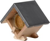 Esschert Design Birdhouse Beurre de Cacahuète 17,9 Cm Bois/Zinc Brun