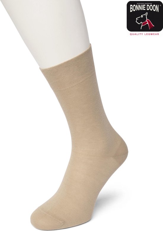 Bonnie Doon - Dames - Cotton Comfort Sock - Taupe Heather