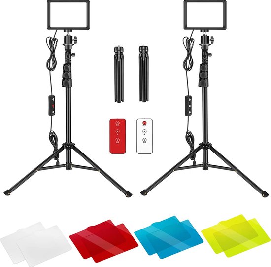 Neewer Set of 2 Advanced 2.4G 660 LED Lighting Set Dimmable Bi Color