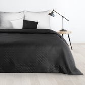 Oneiro’s luxe BONI Type 5 Beddensprei Zwart - 170x210 cm – bedsprei 2 persoons - beige – beddengoed – slaapkamer – spreien – dekens – wonen – slapen