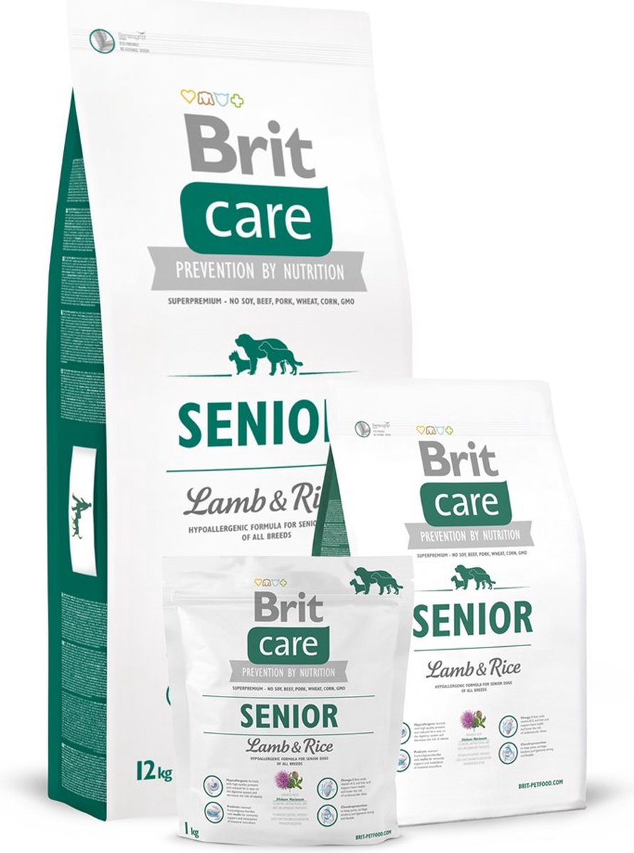 Brit Brit Care Senior Lamb & Rice 3 kg hypo allergeen