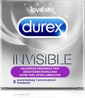Durex Durex Invisible Extra Lubricated - 3 stuks