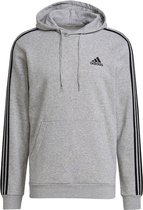 adidas 3-Stripes Fleece Hoodie Hommes - Gris - Taille L