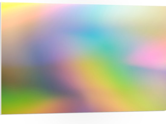 WallClassics - PVC Schuimplaat - Vervaagde Pastelkleuren - 105x70 cm Foto op PVC Schuimplaat (Met Ophangsysteem)