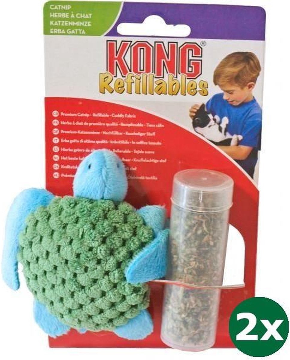 Kong kat catnip turtle 2x 9x1,5x10 cm