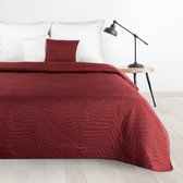 Oneiro’s luxe BONI Type 6 Beddensprei Rood - 200 x 220 cm – bedsprei 2 persoons - beige – beddengoed – slaapkamer – spreien – dekens – wonen – slapen