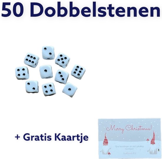 Dobbelstenen 50 Stuks - Wit - Dobbelsteen | bol.com