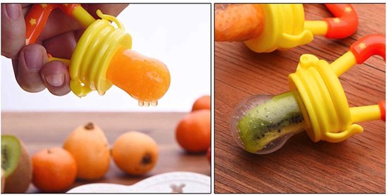4 Tétines aux fruits Bébé - la tétine la plus saine - Tétine à fruits -  Couverts pour