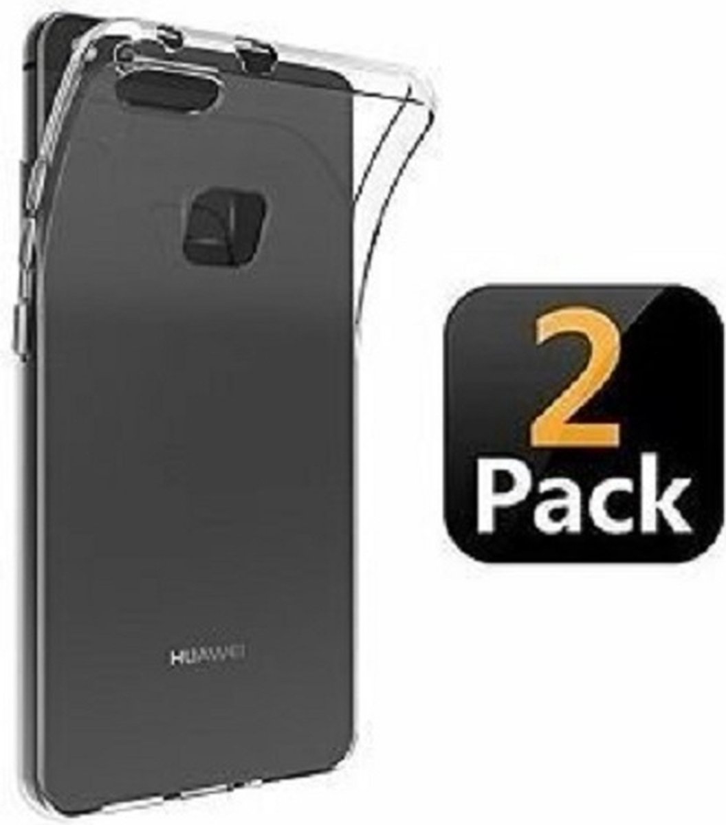 Huawei P10 Lite Hoesje Siliconen TPU Transparant 2x
