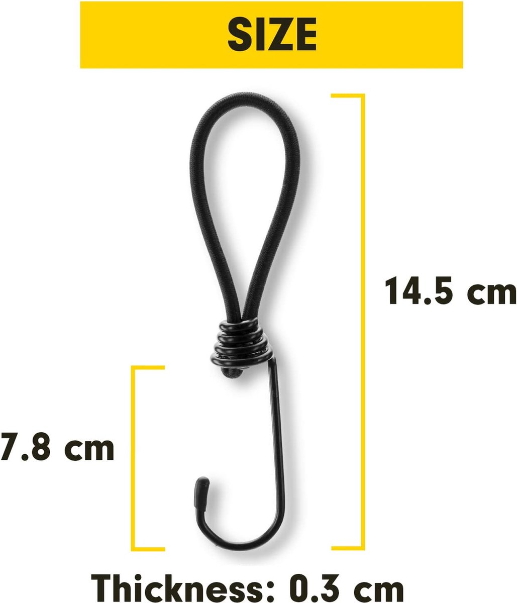 Tendeurs Elastique Avec Crochets 25cm,Tendeur Bache Épaisseur