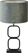 Light & Living Tafellamp Lutika/Gemstone - Zwart/Antraciet - Ø30x67cm -