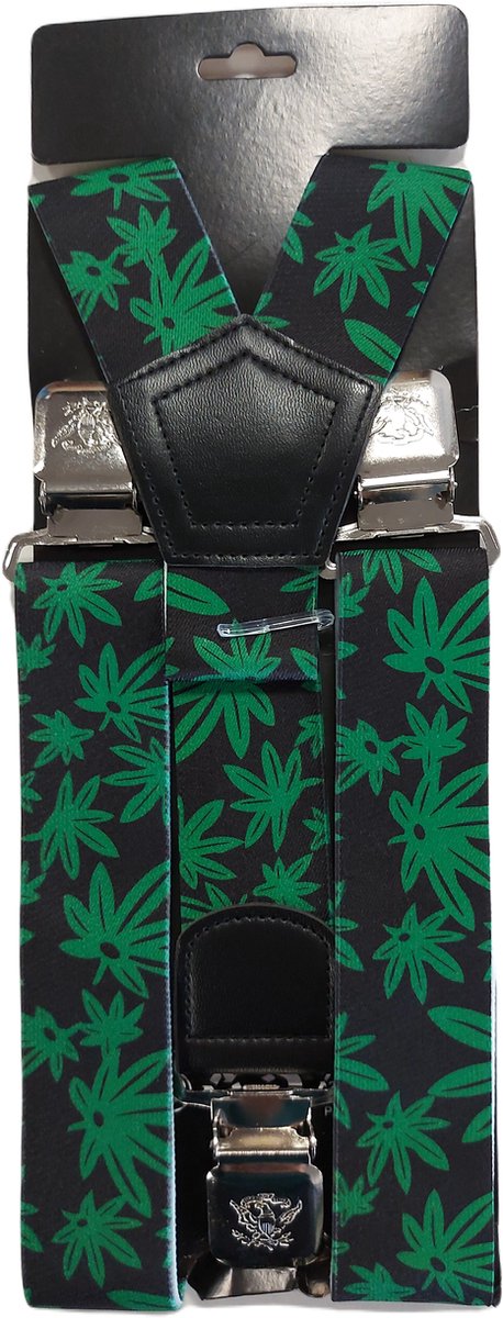 Bretels | Kleur: Plant Motief 2 | Bretels Heren Volwassenen | Stevige Clips | Sterke Clips | Brede Clips | One Size Fits All