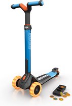 BERG Nexo Step - Kinderstep - Opvouwbaar - In hoogte verstelbaar - Incl. Magneetdeck + LED wielen - 2 tot 12 jaar - Blauw
