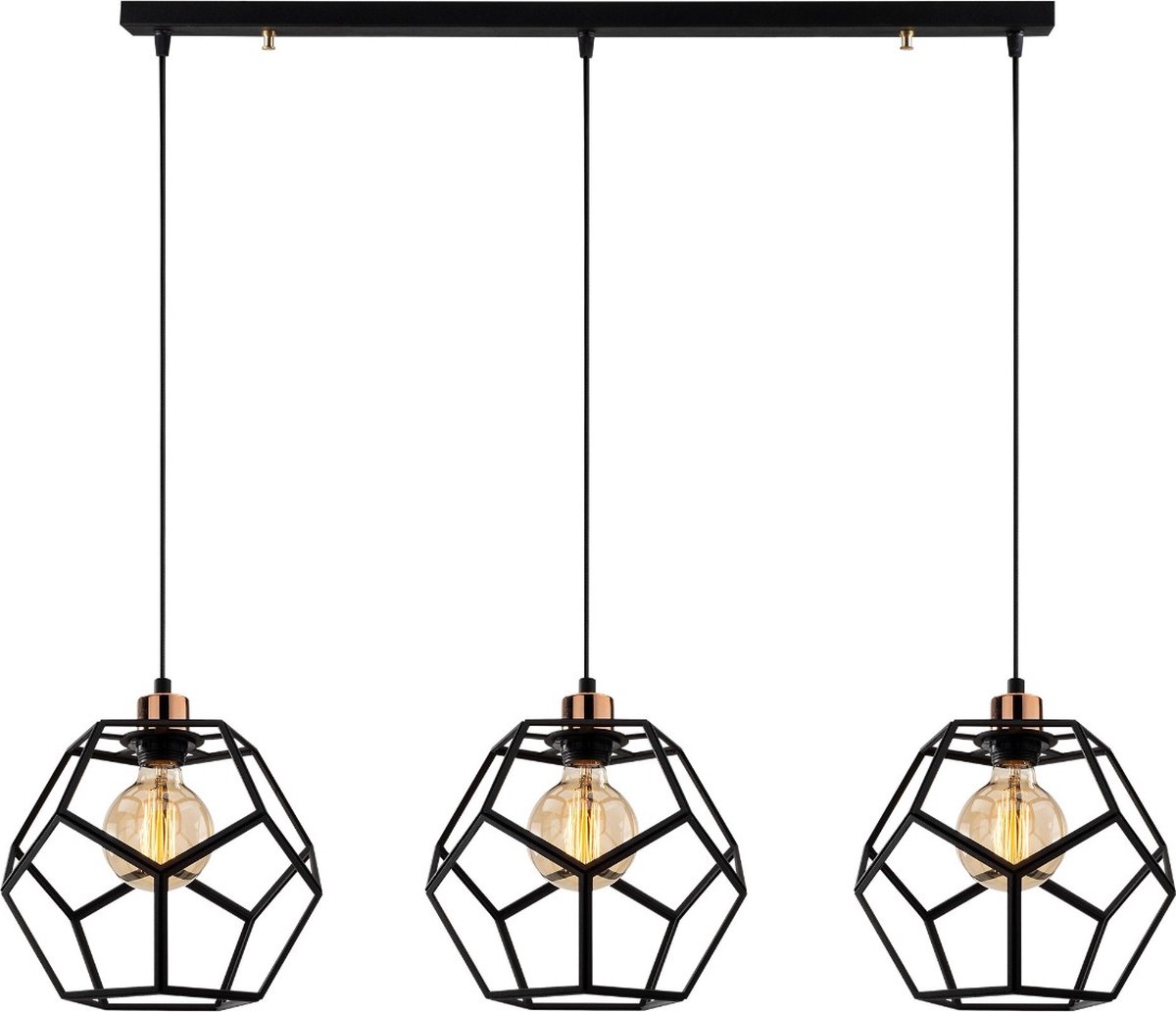 Moderne Led Hanglamp 3 x E27 fitting - Zwart | Venetië