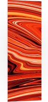 WallClassics - PVC Schuimplaat- Verschillende Tinen Oranjekleurige Verf - 40x120 cm Foto op PVC Schuimplaat
