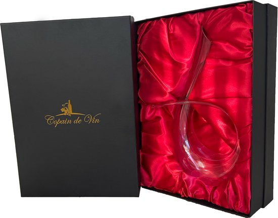 Copain de Vin™ The Elegant - mondgeblazen kristal karaf - luxe geschenkdoos