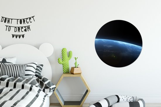WallCircle - Stickers muraux - Cercle de papier peint - Terre - Espace - Planètes - 50x50 cm - Cercle mural - Autocollant - Autocollant papier peint rond