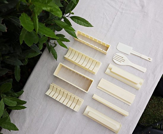 Kit Per Sushi Exzact 10 Pezzi | Con 5 Stampi Per Riso E Accessori | Per Cucina Giapponese Fai Da Te
