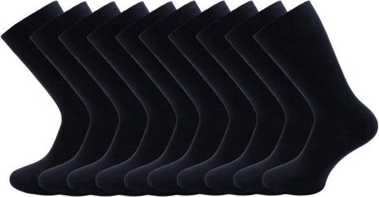 10 Paires de Chaussettes Bamboe - Bamboelo Sock - Taille 43/46 - Zwart - Chaussettes Sans Couture