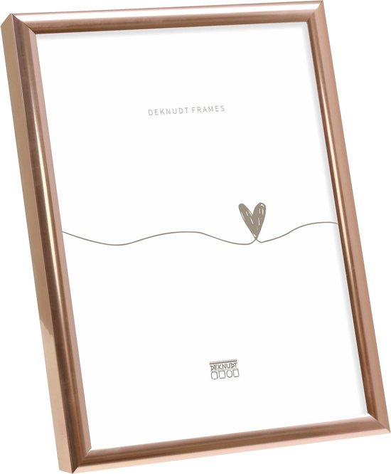 Deknudt frames cadre photo S027A5 - aluminium doré rose étroit - 15x20 cm