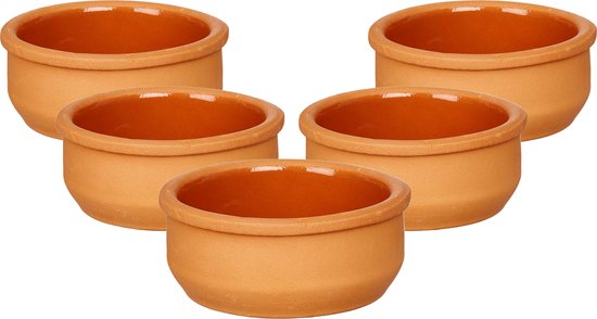 La Dehesa - Set 18x plats à tapas/crème brûlée terre cuite/marron 8 cm