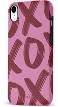 xoxo Wildhearts Can't Talk Now Pink - Double Layer - Roze hoesje geschikt voor iPhone Xr hoesje - Hardcase shockproof hoesje - Beschermhoesje roze geschikt voor iPhone Xr - Roze