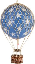 Authentic Models - Luchtballon Floating The Skies - Luchtballon decoratie - Kinderkamer decoratie - Blauwe Ster - Ø 8,5cm