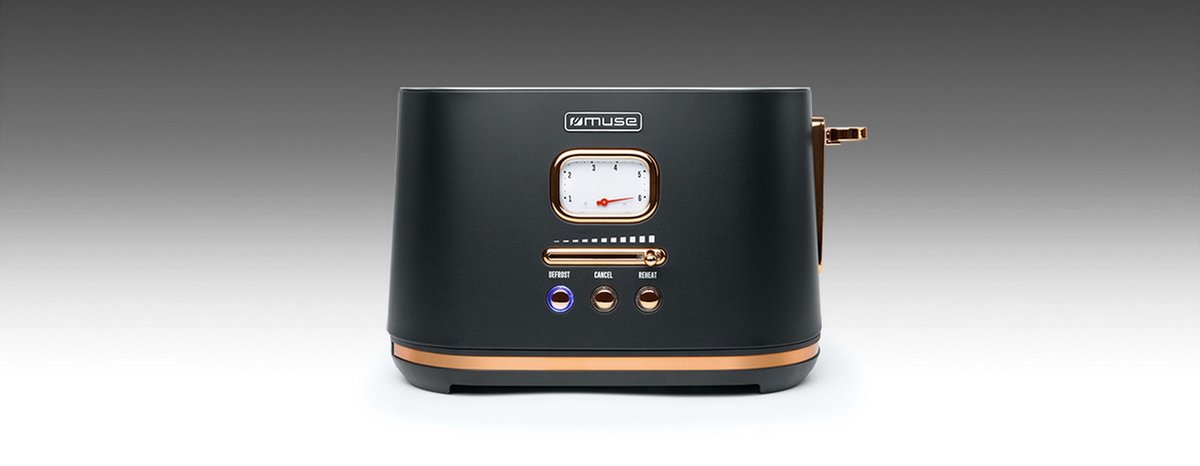MS-130BC - Muse broodrooster 1.000 W zwart/messing