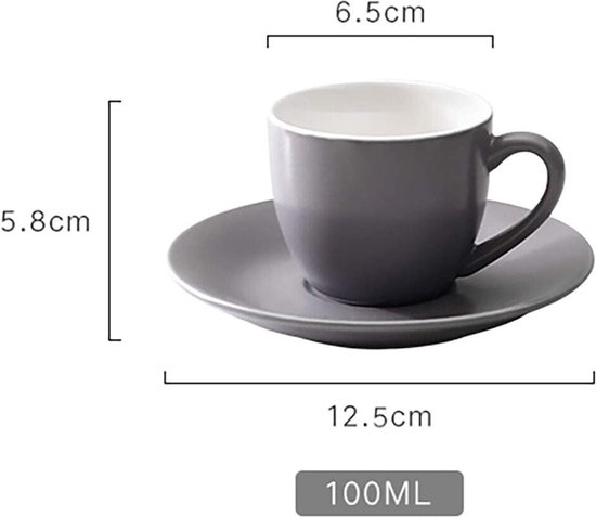 porselein - koffiekop 150ml - Kop - Wit porselein - koffiekop 150ml - Kop - Wit