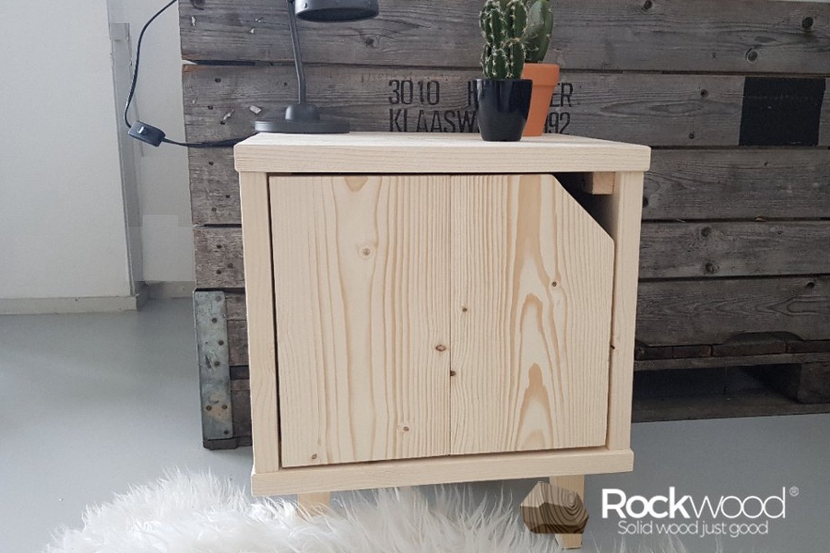 Rockwood® Nachtkastje Corner antraciet wash
