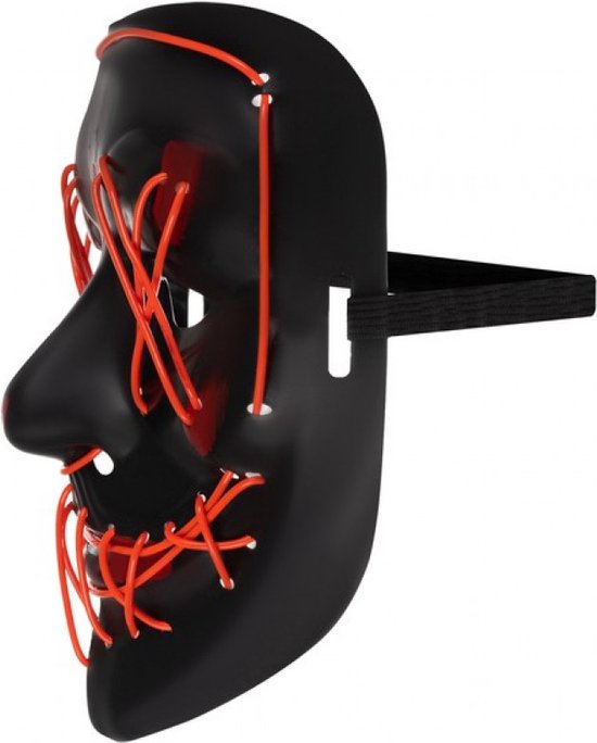 Yontwe LED Maske leuchtende Maske Halloween Maske Gruselmaske, 25 Animationen, 25 Bilder, Induktionsschalter-Maske für Partys, Karnevalsgeschenk