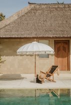 Bali parasol - creme franjes - 250cm