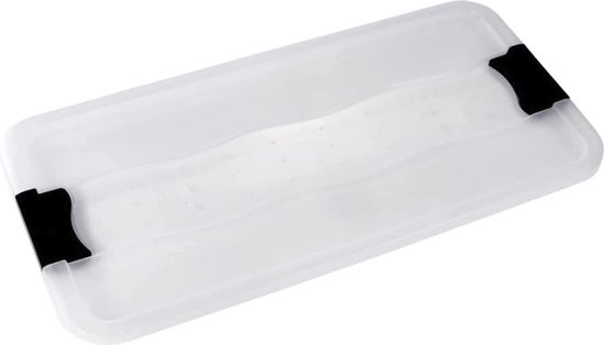 Boîte de Opbergbox 52L - 59x39x34cm - Bac de rangement pour vêtements, articles de Noël, chaussures - Boîte de rangement - Plastique