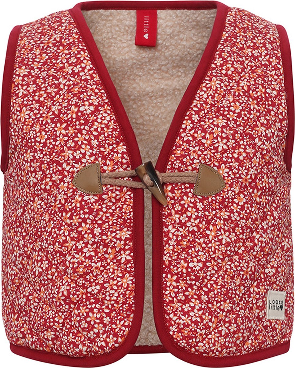 Looxs Revolution 2301-7001-974 Meisjes Sweater/Vest - Maat 92/98 - rood dessin van Polyester