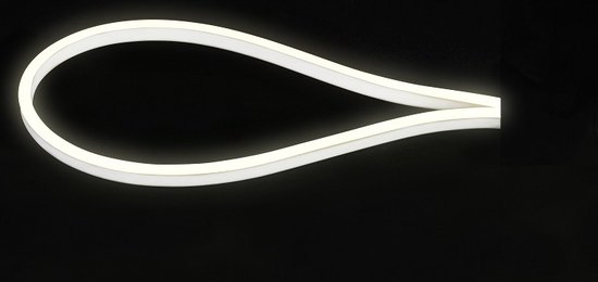 Foto: Led strip neon flex 6watt meter 6400k koud wit 540 lumen per meter 5 meter 230v waterdicht ip65