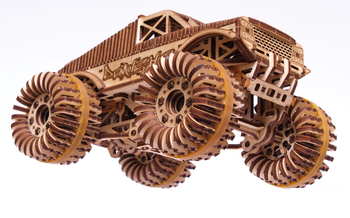 Wood Trick – Modelbouw 3D houten puzzel – Monster truck (WDTK015) – 556 stuks - Geen lijm noch verf nodig! — afbeelding 2