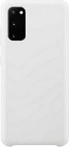 Samsung S20 Siliconen Hoesje Pastelkleur Wit