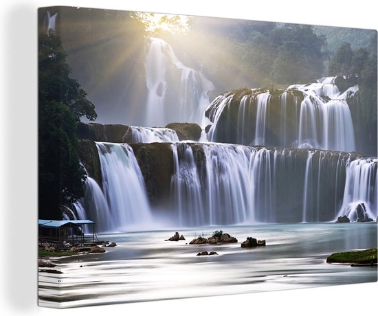 Ban Gioc Waterfall Canvas 60x40 cm - Tirage photo sur toile (Décoration murale salon / chambre)