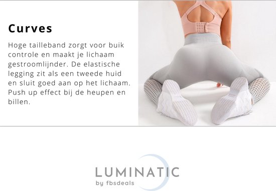 Sportlegging Dames - Fitness Legging - Yoga Legging - High Waist Sport Legging - Anti Cellulite - Shapewear Dames - Push Up - Butt Lifter - Sportkleding Dames - Booty - Luminatic® - Rood - M van Merkloos — afbeelding 2